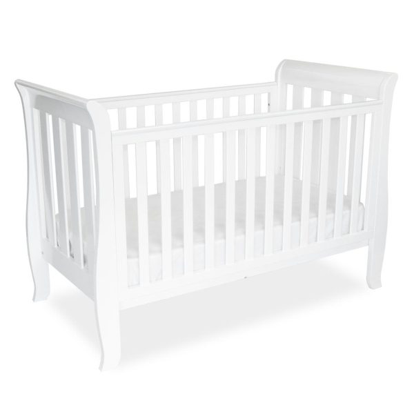 [Pre-Order] Babyhood Classic Sleigh 4-in-1 Cot - White Online now