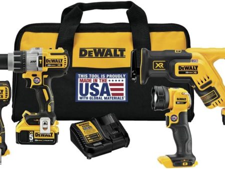 DEWALT 20V Max Xr Cordless Drill Combo Kit, 4-Tool on Sale