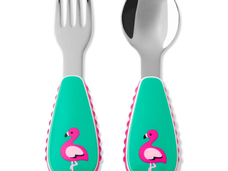 Skip Hop Zoo Utensils Fork & Spoon - Flamingo Cheap