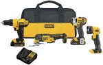 DEWALT 20V Max* Cordless Drill Combo Kit , 4-Tool For Sale