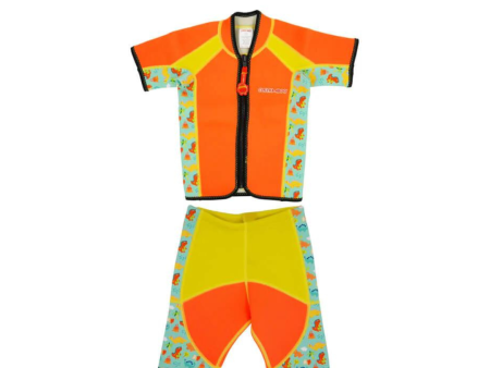 Cheekaaboo Twinwets Toddler Thermal Swimsuit UPF50+ Orange Dino on Sale