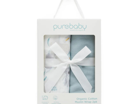 Purebaby Organic Eucalyptus Friends Muslin Wrap Gift Pack Sale