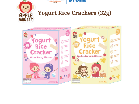 Apple Monkey Yogurt Rice Crackers (32g) Hot on Sale