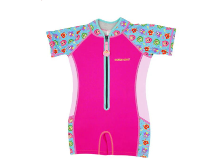 Cheekaaboo Wobbie Toddler Thermal Swimsuit UPF50+ - Pink Monster Discount