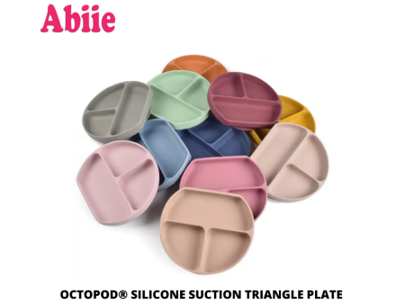 Abiie Octopod Silicone Suction Triangle Plate No Lid Cheap