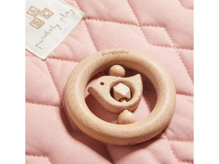 Purebaby Birdy Teething Ring Natural For Discount